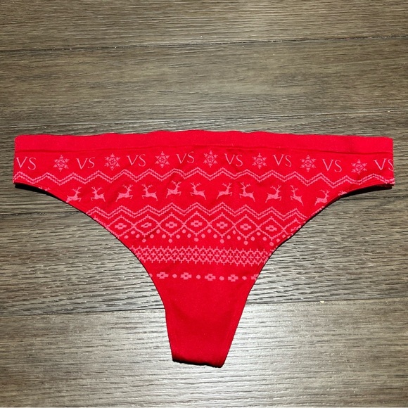 Victoria’s Secret High Leg Low Rise Thong Red Christmas Panties XXL - Picture 1 of 9